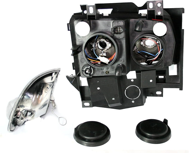AD Tuning 960418 Angel Eyes Scheinwerfer (4-teilig), Klarglas Schwarz, Blinker