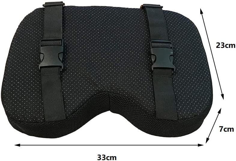 Rudersitzkissen, Memory Foam Sitzkissen für Indoor Rudergerät, Bezug und Gurte waschbar, 33 x 23 x 7