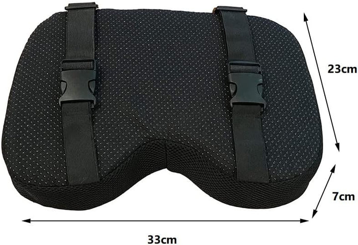 Rudersitzkissen, Memory Foam Sitzkissen für Indoor Rudergerät, Bezug und Gurte waschbar, 33 x 23 x 7