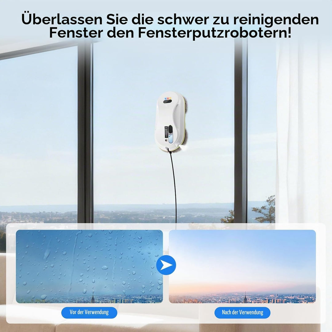 Fensterputzroboter Automatischer Fensterreinigungsroboter Fensterroboter Mit Wasserstrahl,Automatisc