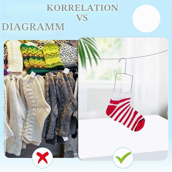 UNICRAFTALE 6 Stück 3 Grössen Sockenspanner Edelstahl Socken Trockenbügel Strick Sockenformer Metall