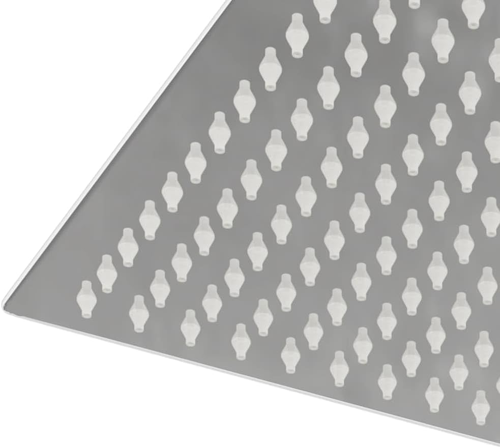 vidaXL Regenbrause Edelstahl 304 25x25 cm Quadrat, Duschkopf, Regenduschkopf, Dusche, Kopfbrause, Ba