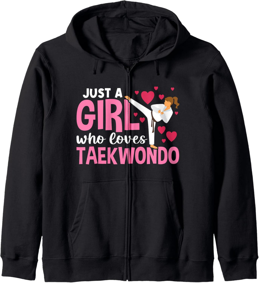 Nur ein Mädchen, das Taekwondo Kids Instructor Tae Kwon Do liebt Kapuzenjacke