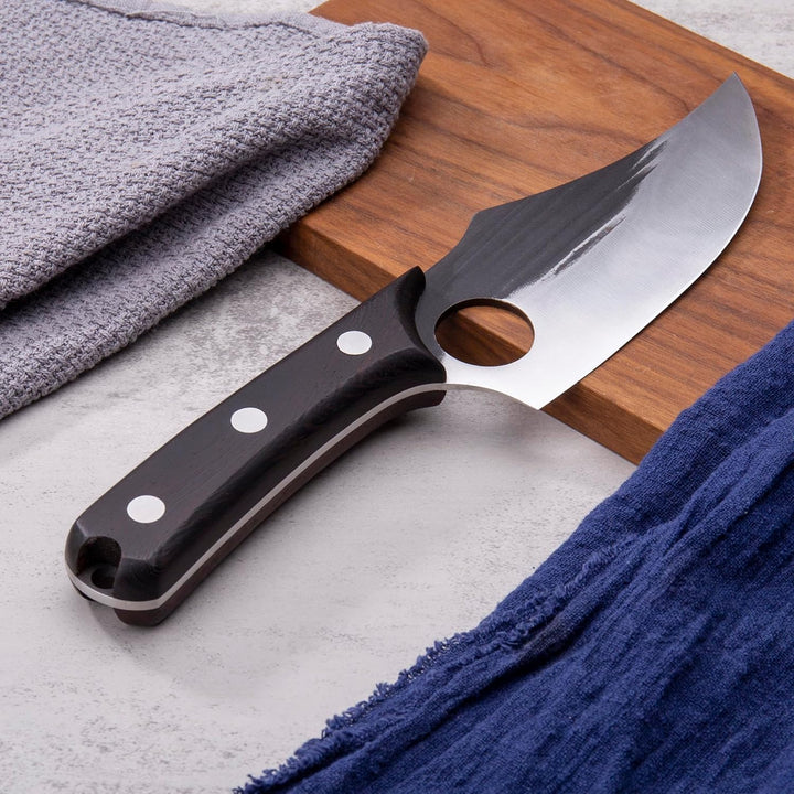 SHANGDAO Boningmesser, 15.3cm Wikingermesser für Fleischschnitt, mit hohem Kohlenstoffstahlhacker, g