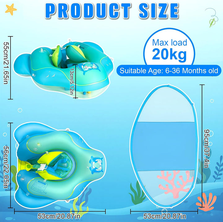 Schwimmring Baby, Schwimmsitz Kleinkinder, Aufblasbare Schwimmhilfe Babys Schwimmring, Ideales Schwi