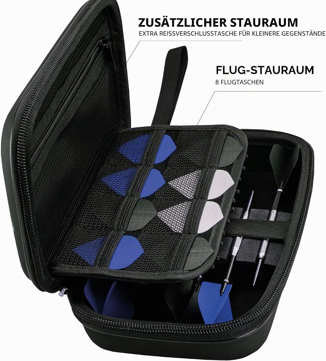 Offiziell lizenziertes Alchemy Dart-Etui, Gothic-Horror-Design, Aufbewahrungsbeutel, Schwarz , Handg