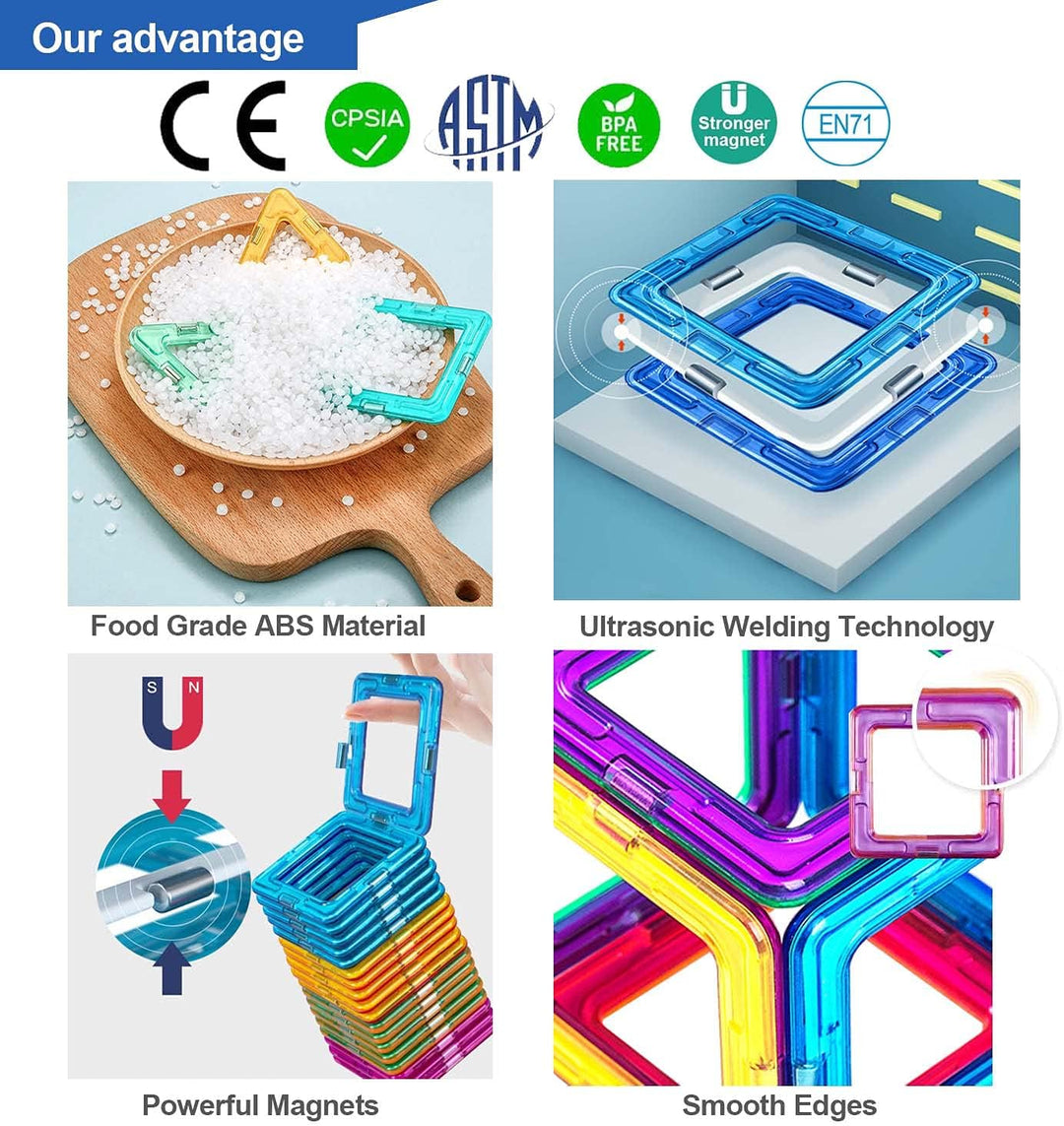 Condis Magnetische Bausteine 42 Teile Magnetspielzeug Magnetbausteine Magnet Spielzeug Magnetspiele