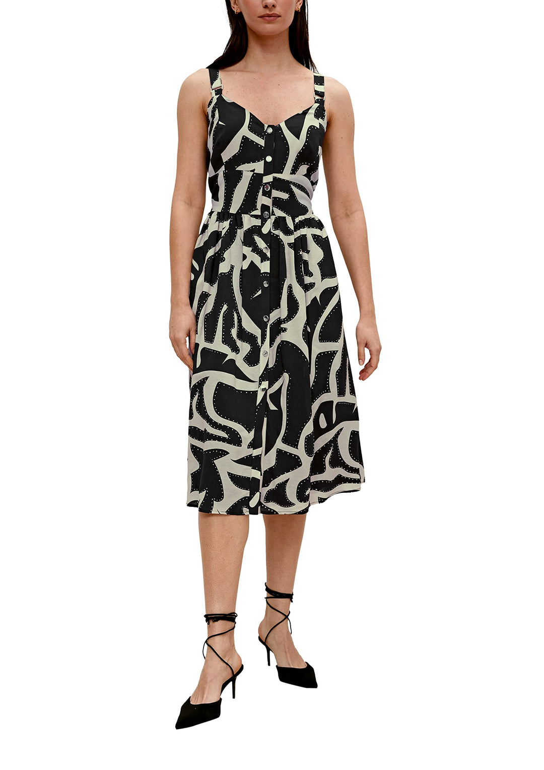 comma Damen Kurz Kleid 34 99c5 Schwarz, 34 99c5 Schwarz
