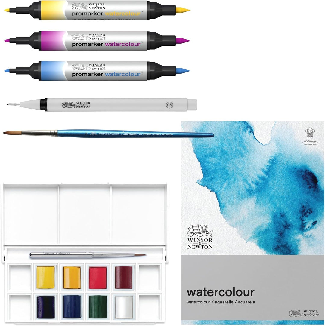 Winsor & Newton 0290181 Promarker Mixed Media Set - Watercolour - kuratierte Sets von Künstlern mit