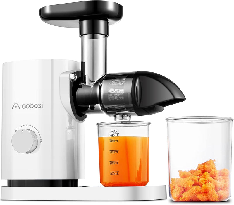 AOBOSI Entsafter Gemüse und Obst mit 2 Geschwindigkeitsmodi - Slow Juicer mit Reinigungsbürste und 2