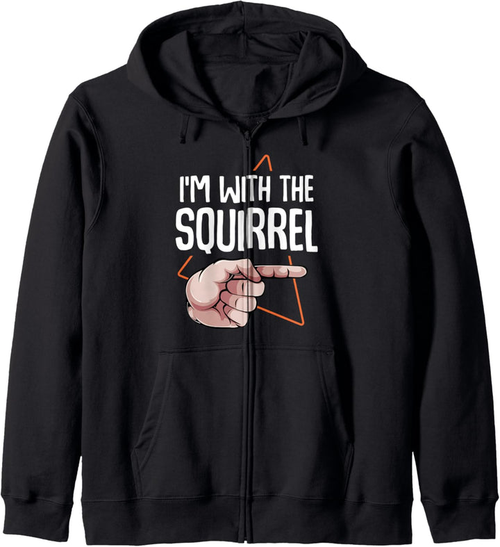 I'm With The Squirrel Eichhörnchen Nagetier Halloween Lustig Kapuzenjacke