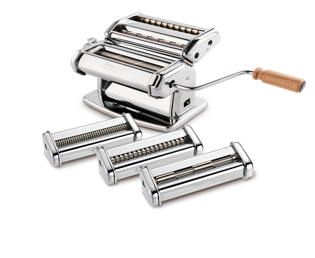 Imperia La Fabbrica Della Pasta Gourmet Line Grobe Nudelmaschine Geschenkset mit Zubehör 100% Made i
