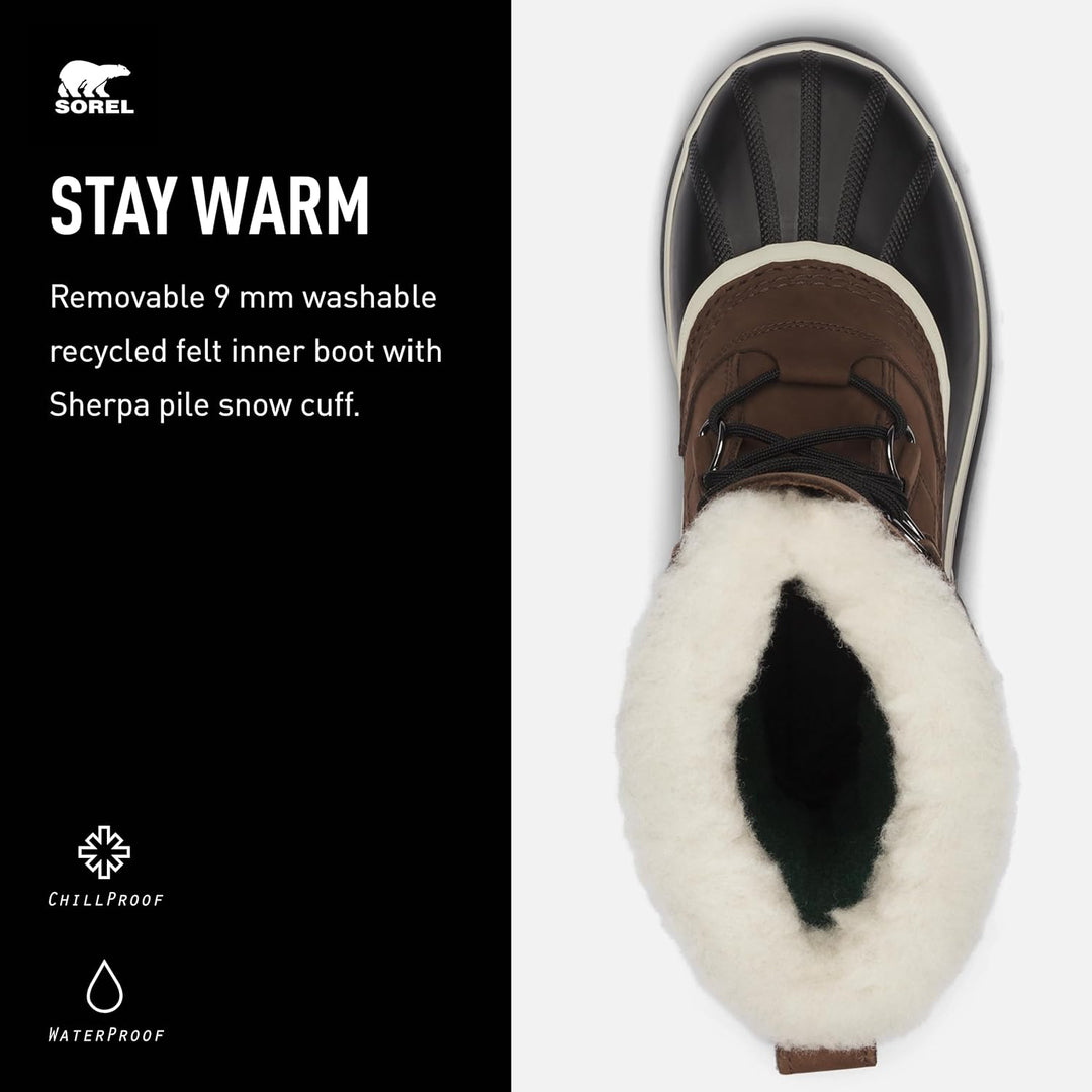 Sorel Herren Caribou Wp wasserdichte Schneestiefel 40 EU Bruno, 40 EU Bruno