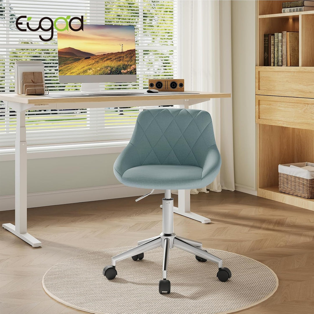 EUGAD Schminkstuhl, Homeoffice Stuhl, Schreibtischstuhl, Kosmetikhocker, Bürostuhl Kinder, höhenvers