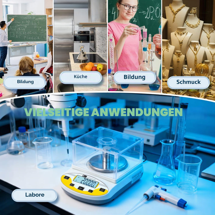 CGOLDENWALL Laborwaage mit 1000g,0.01g Genauigkeit Digitale Analysewaage Elektronische Präzisionswaa