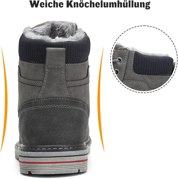 Mishansha Warme Gefüttert Winterschuhe Herren Damen Wasserabweisend Winterstiefel Wanderschuhe Gr.36