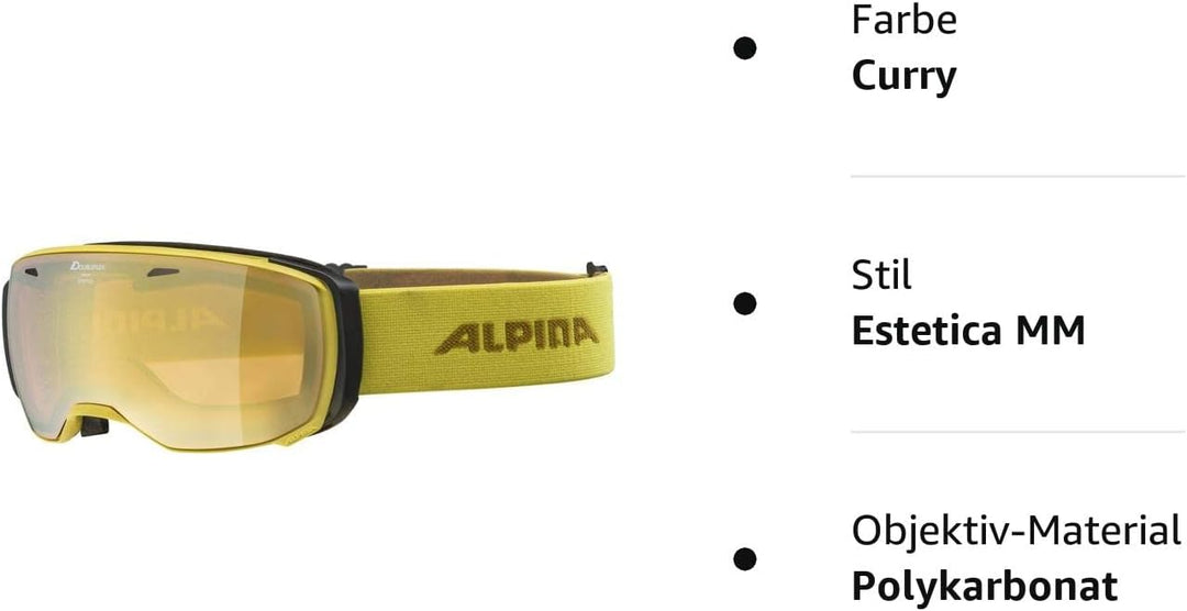 ALPINA ESTETICA Q-LITE - Verspiegelte, Kontrastverstärkende OTG Skibrille Mit 100% UV-Schutz Für Erw