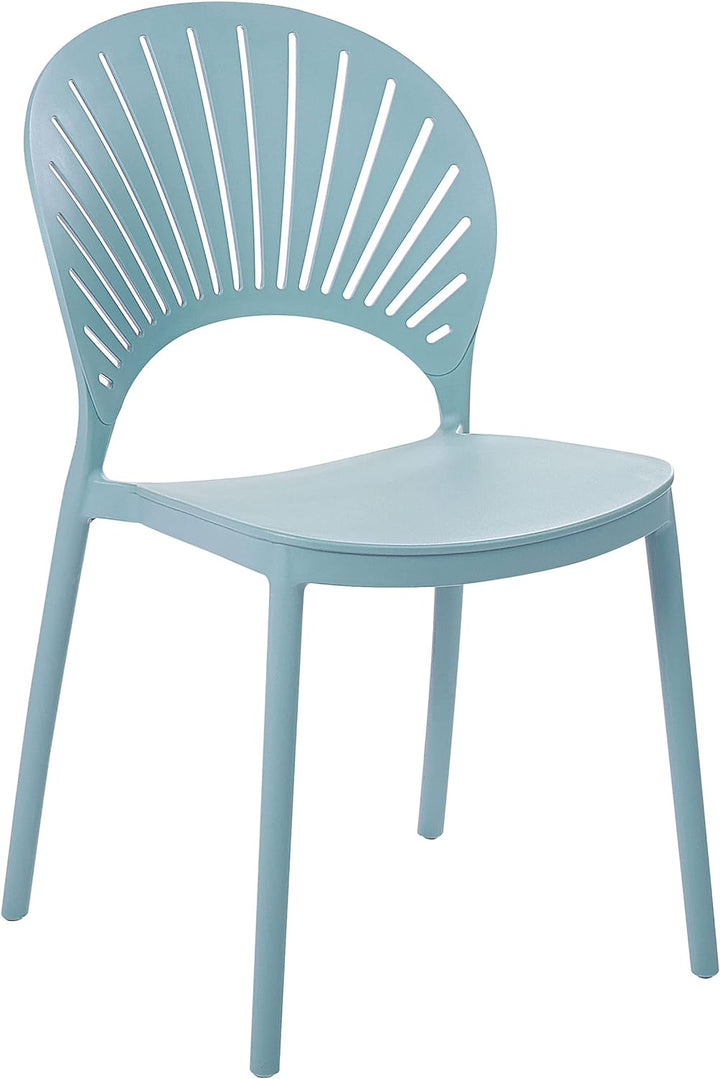 Esszimmerstühle Kunststoff blau 4er Set für den Innen- und Aussenbereich Ostia