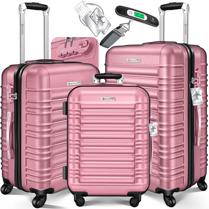 KESSER® 3tlg. Hartschalenkofferset Hartschalenkoffer Trolley Koffer Reisekoffer Reisekofferset Gepäc