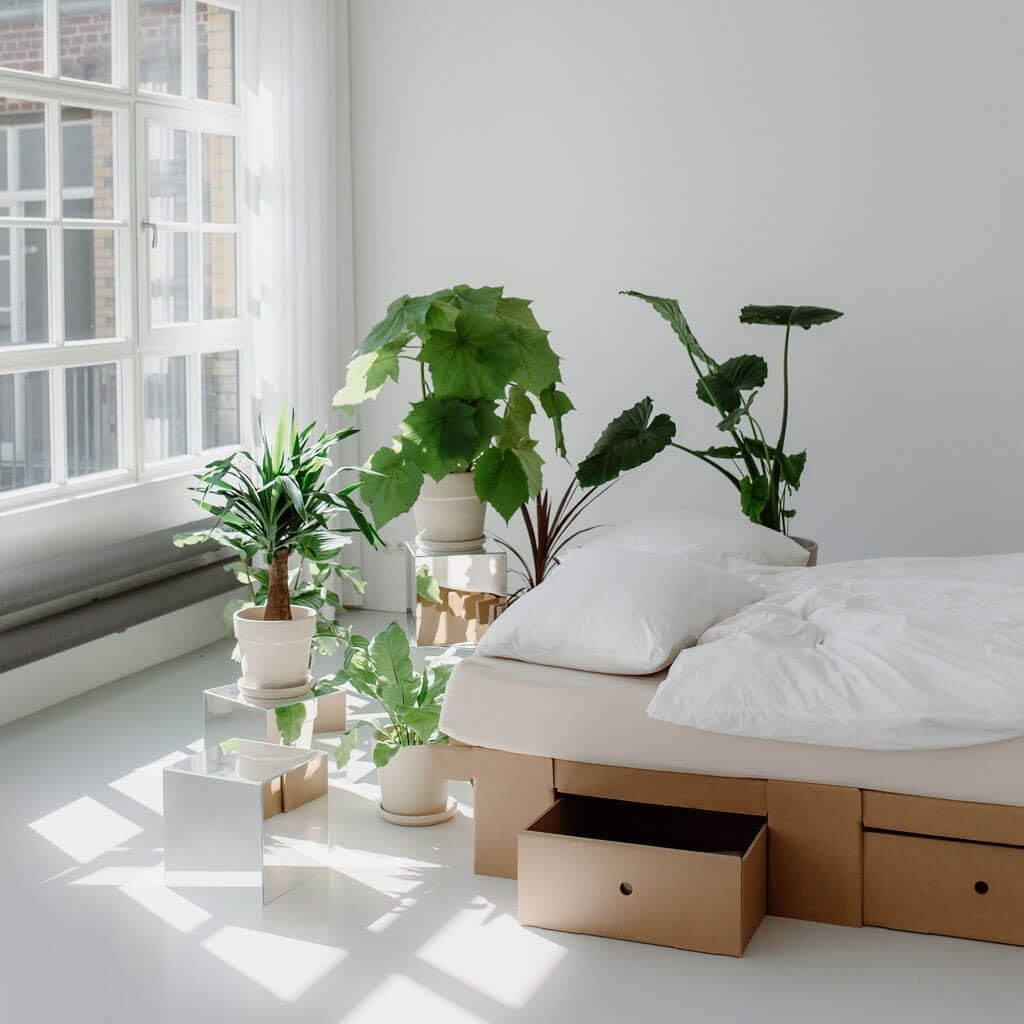 ROOM IN A BOX | Grid Bett Schubladen-Set (braun), Braun