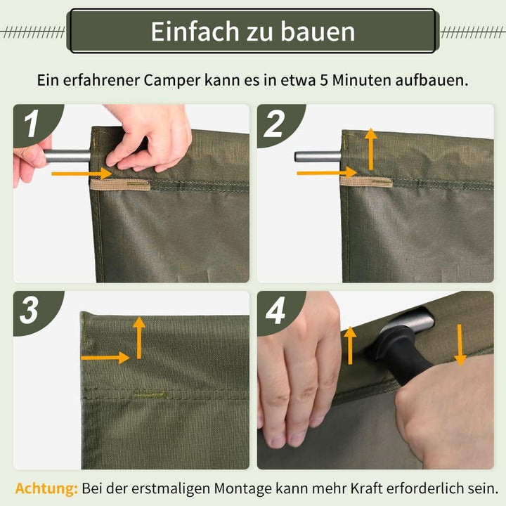 TOMOUNT Feldbett Ultraleichtes Klappbett aus Aluminium Kompaktes tragbares Campingliege einfach zu B