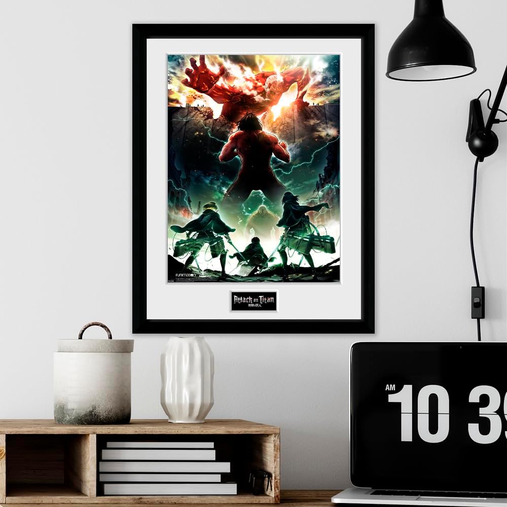 GB Eye Attack on Titan Season 2, Key Art Kunstdruck, gerahmt, 30 x 40 cm, verschiedene