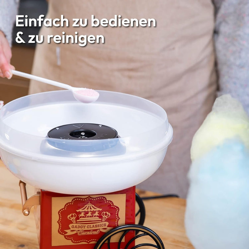 Gadgy Zuckerwattemaschine für zuhause - Zuckerwatte Maschine für Zucker oder Bonbons - Cotton Candy