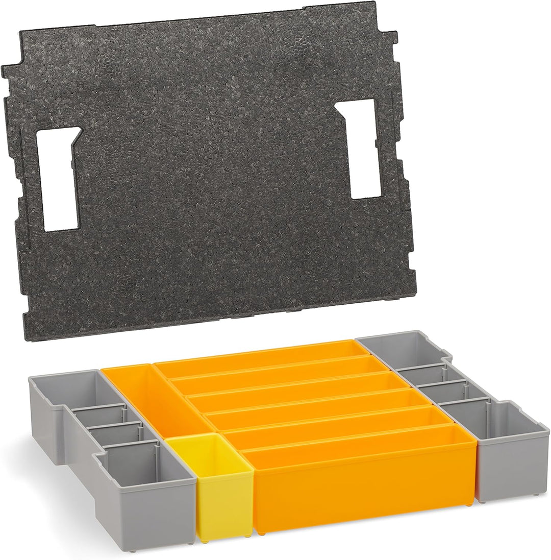 Bosch Sortimo Werkzeugkoffer-Set • L-Boxx 102 anthrazit • bestückt mit Ordnungssystem Insetboxen-Set