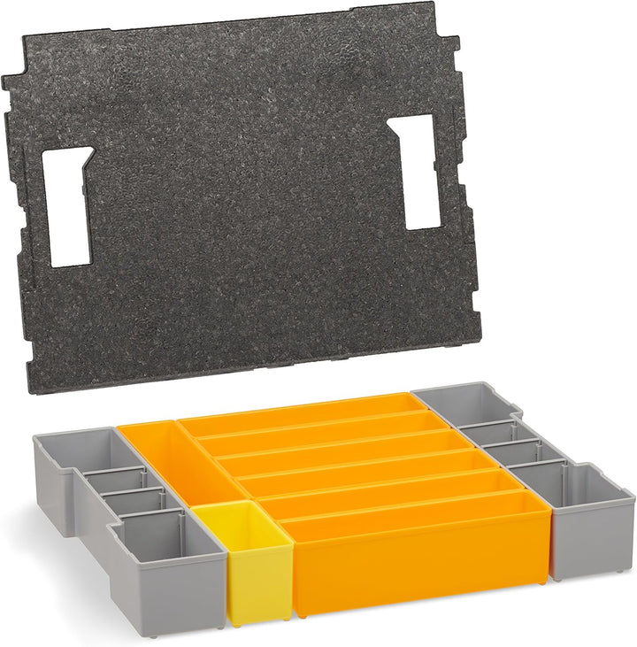 Bosch Sortimo Werkzeugkoffer-Set • L-Boxx 102 anthrazit • bestückt mit Ordnungssystem Insetboxen-Set