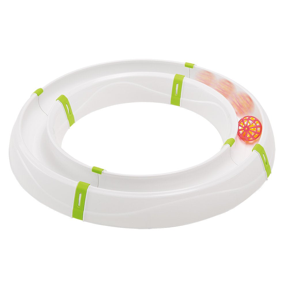 Ferplast Katzenspielzeug MAGIC CIRCLE, Spiel für Katzen Modular Circuit, Farbball Inklusive, Ø 40 x