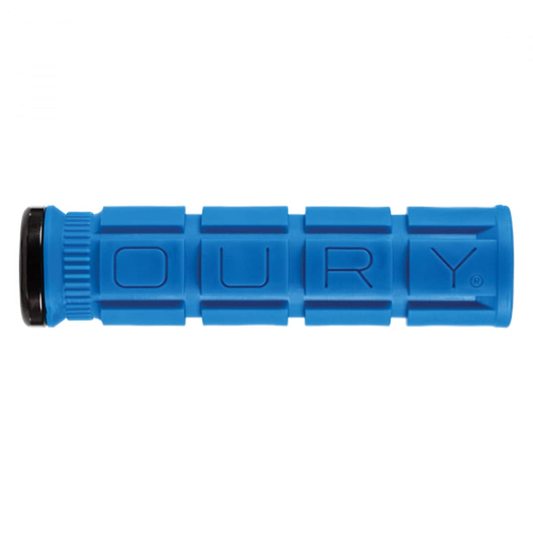 Oury V2 Fahrradgriffe, einseitig, zum Aufstecken – 2019 aktualisiertes Modell Blau 135mm, Blau 135mm