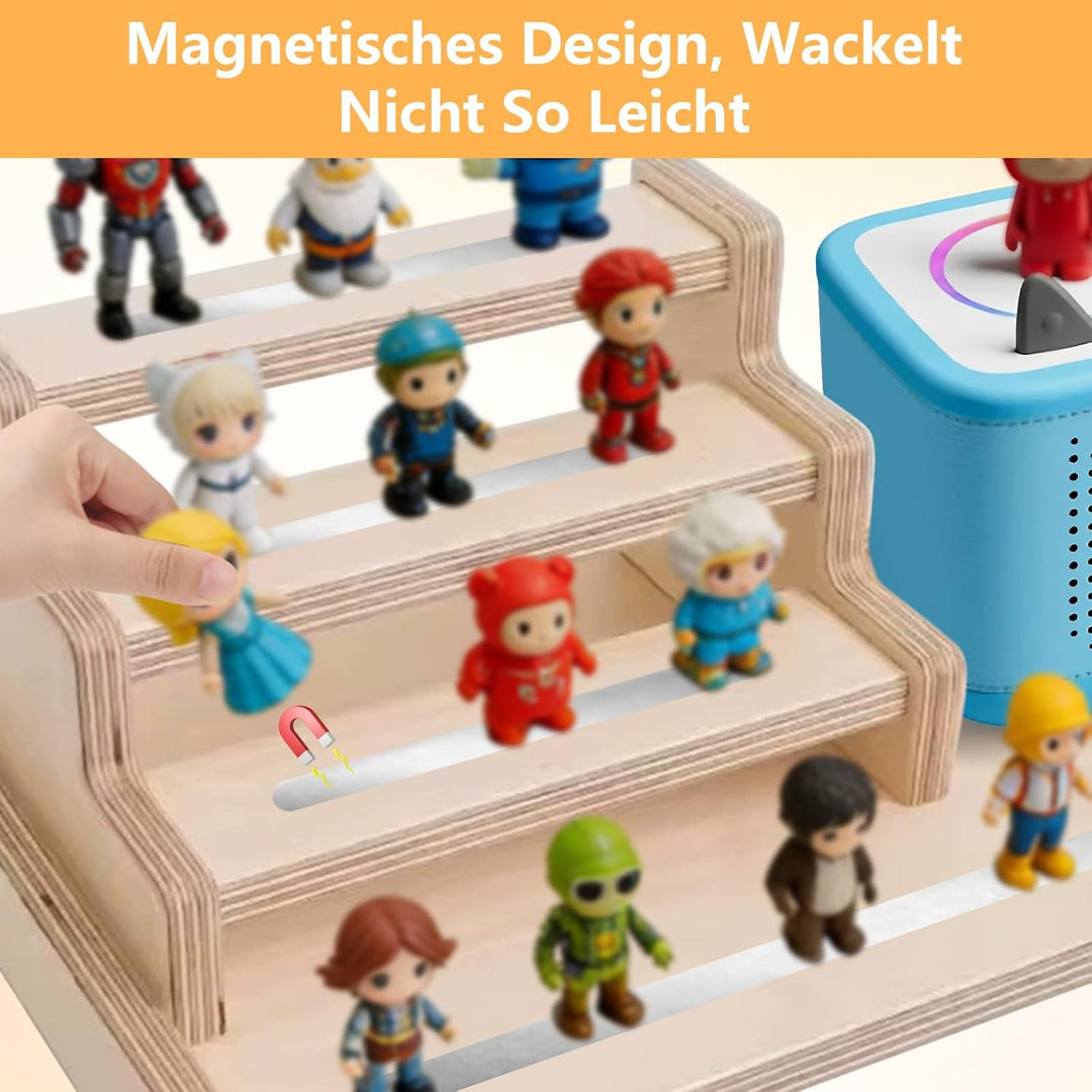 4 Stock Tonies Regal Magnetisches Kompatibel mit Toniebox &amp; Hörfiguren,Tonies Aufbewahrung für 15-20