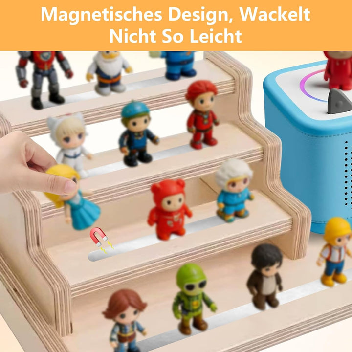 4 Stock Tonies Regal Magnetisches Kompatibel mit Toniebox &amp; Hörfiguren,Tonies Aufbewahrung für 15-20