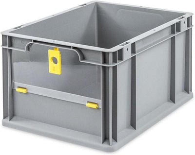 SuperSparSet 8x Eurobox NextGen Insight Cover | HxBxT 22x30x40 | 20 Liter | Niedrig/Gelb | Eurobehäl