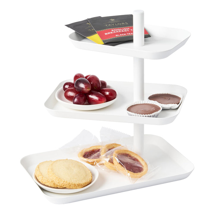 Serving stand 3 tiered - Tower - White Weiss Single, Weiss Single