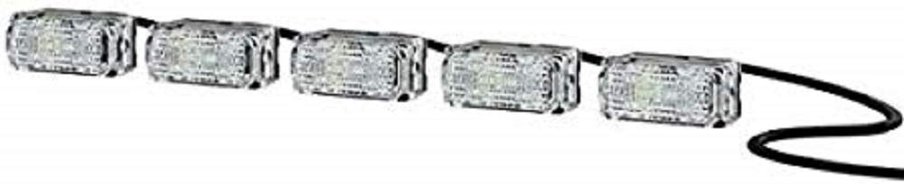 HELLA - LED-Tagfahrleuchte - LEDayFlex II - 12V - gerade - Lichtscheibenfarbe: glasklar - LED-Lichtf