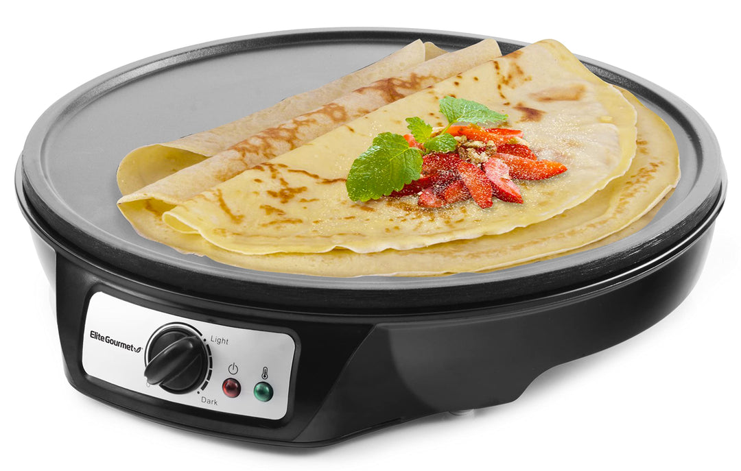 Elite Cuisine ECP-126 Maxi-Matic Elektrischer Crêpes-Maker, Pfannkuchen, heisse Kuchen und antihaftb