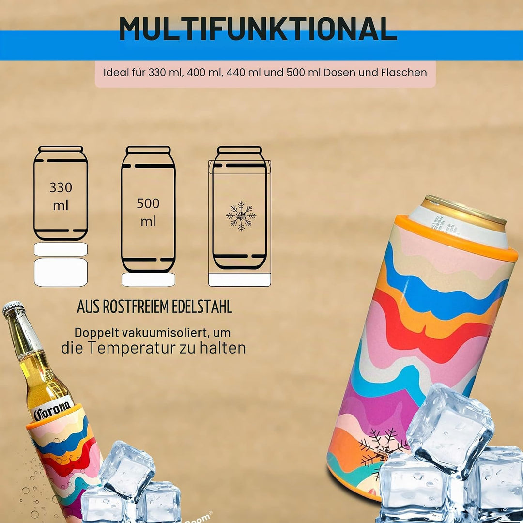 BierKühler Qualitätskühler Thermos Getränkekühler Flaschenkühler für 330 ml 440 ml 500 ml Bier Dosen