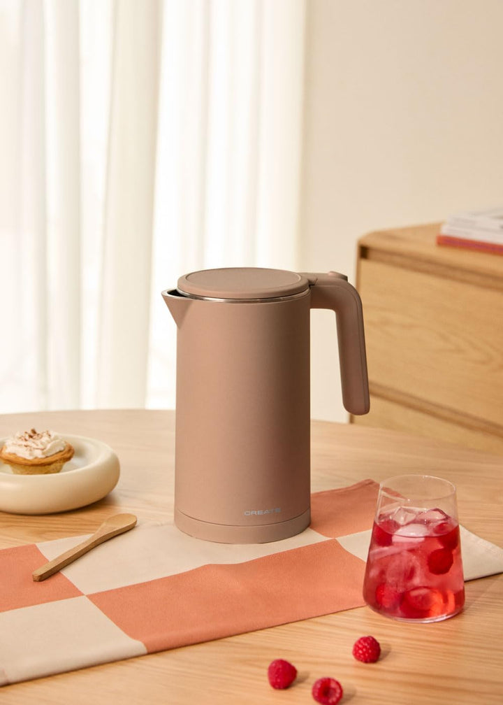 CREATE/KETTLE STUDIO PRO/Elektrischer Wasserkocher 1L Mokka/Temperaturregelung, Warmhaltefunktion, K