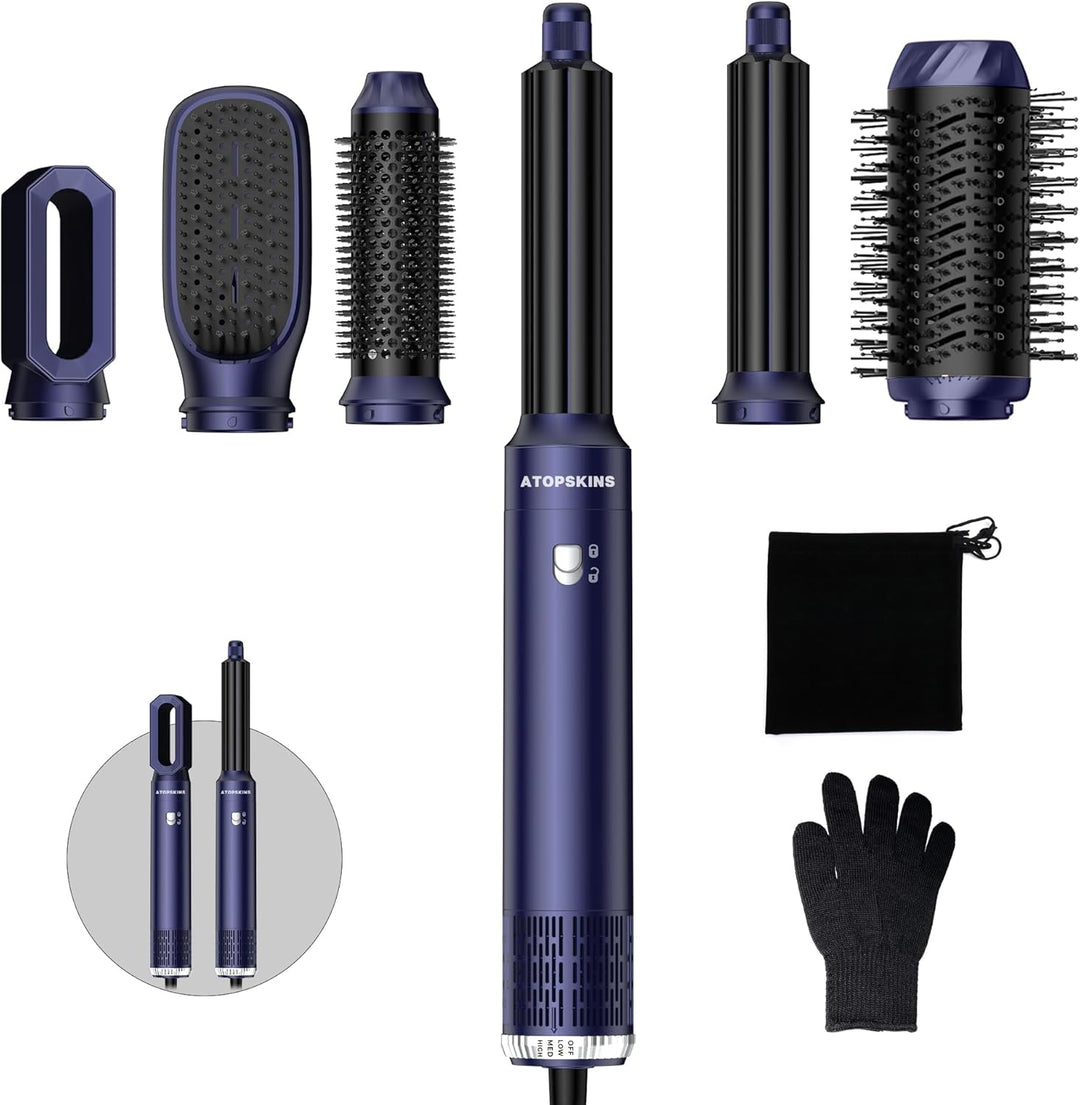 Atopskins Air styler 6 in 1 Hairstyler Haarstyler mit 1000W Haartrockner, Lockenstab, Warmluftbürste