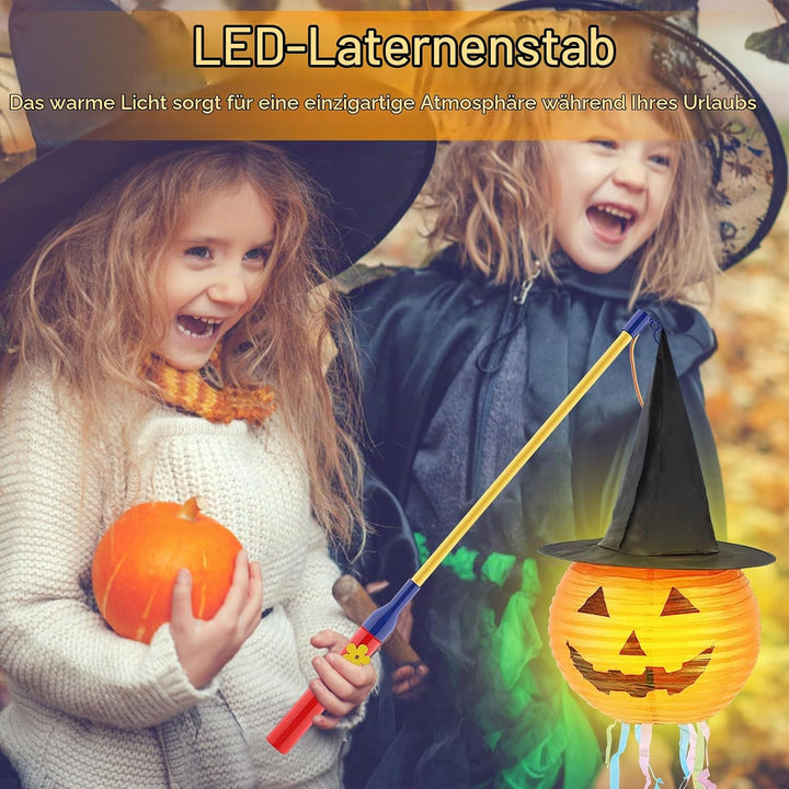 Laternenstäbe, Laternenstab Kinder LED, 4 Stück Elektronischer Laternenstab mit LED 50 cm, Laternens