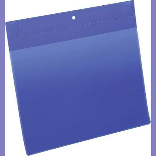 Durable Kennzeichnungstasche plus (A4 quer) Packung à 10 Stück, blau, 174807 A4 Querformat, A4 Querf