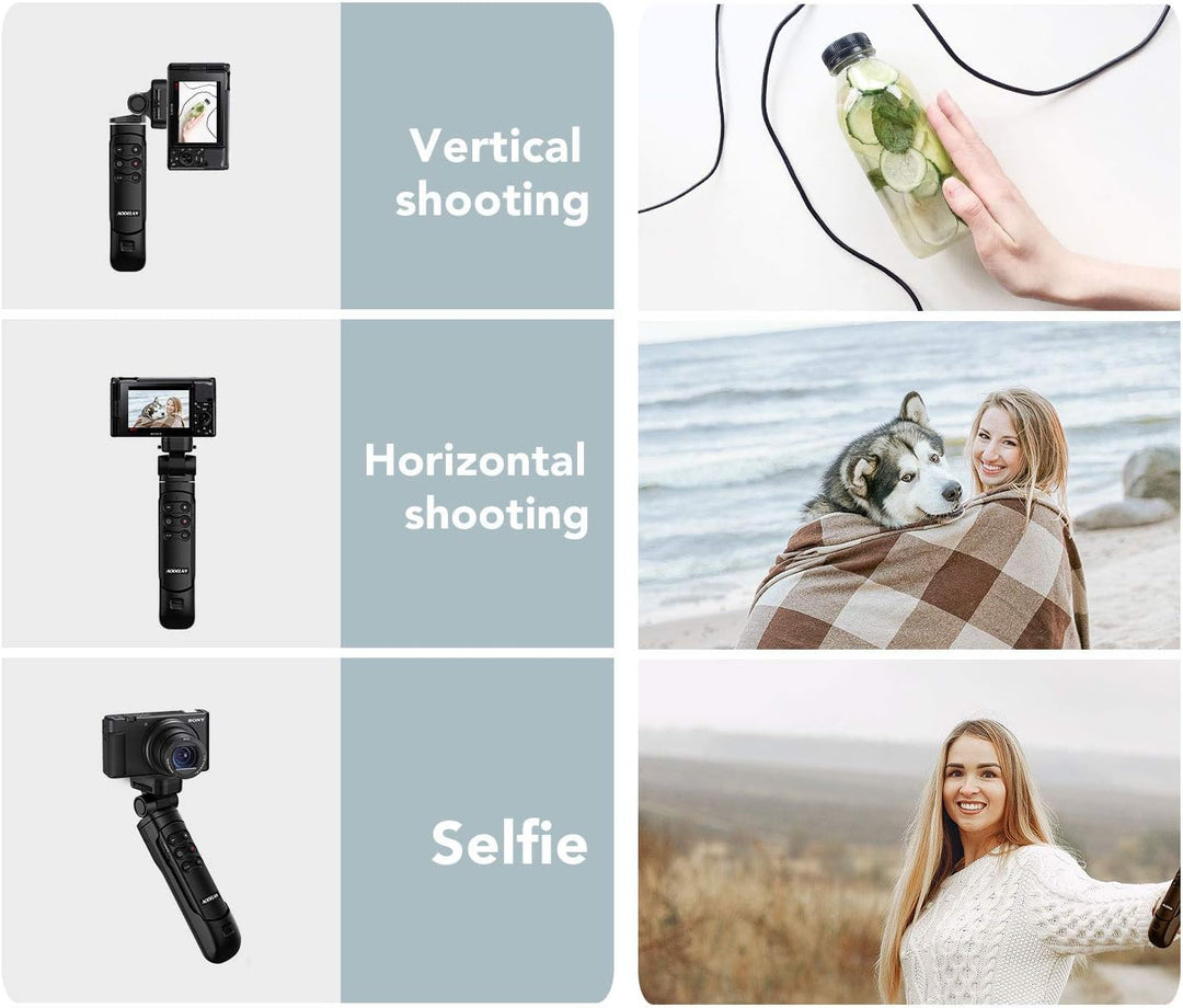 AODELAN Kamera Bluetooth Handgriff Stativ mit Fernbedienung für Selfies und Vlogging, Kompatibel mit