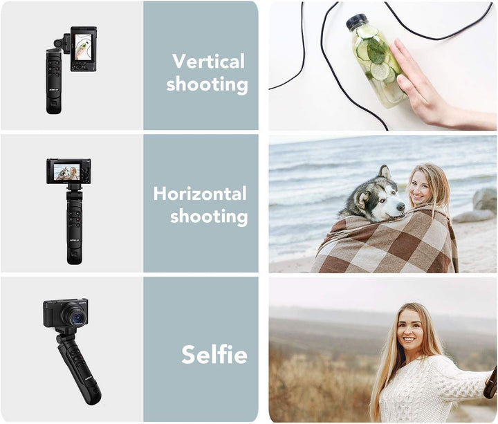 AODELAN Kamera Bluetooth Handgriff Stativ mit Fernbedienung für Selfies und Vlogging, Kompatibel mit