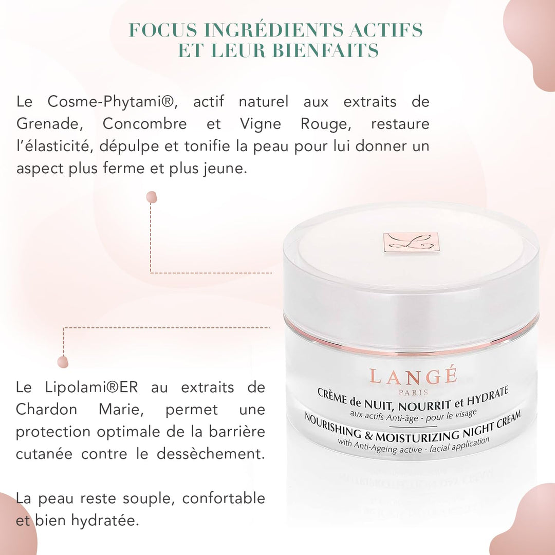 LANGE PARIS NÄHRENDE NACHTCREME/SPIELZENDREHEND, 50 ml