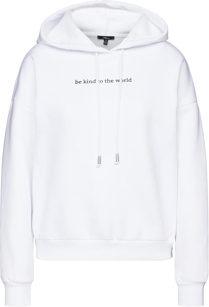 Mavi Damen Be Kind to The World Printed Sweatshirt XL Weiss, XL Wei&#xDF;