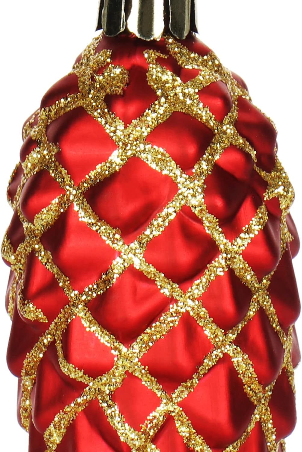 com-four® 12x Christbaumanhänger Zapfen - Tannenbaumzapfen für den Weihnachtsbaum - Christbaumschmuc