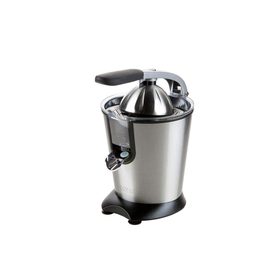 Domo DO9173J Saftpresse/Zitruspresse, Edelstahl Kunststoff, 1 Liter, Silber Schwarz