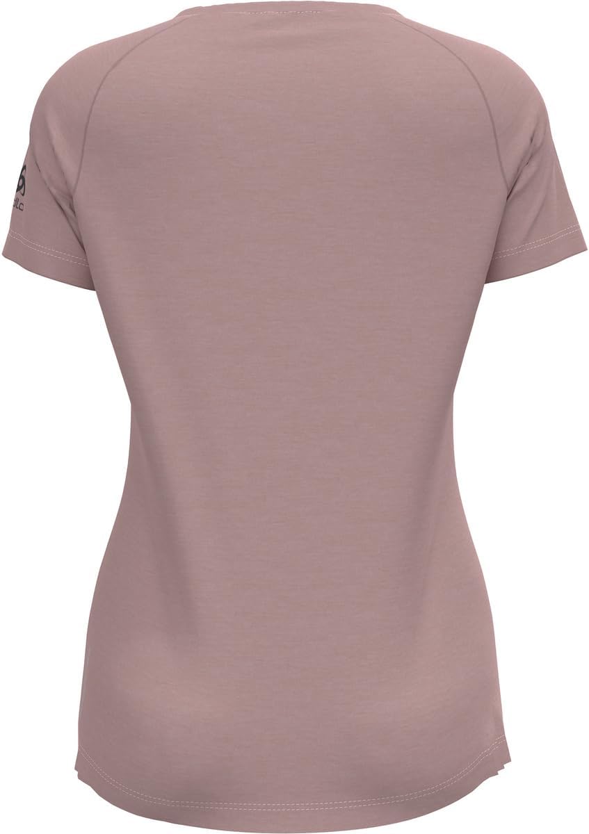 Odlo Damen Ascent Performance Wool 130 Gramm_551311 Kurzarm Shirt XL Pale Mauve Melange, XL Pale Mau