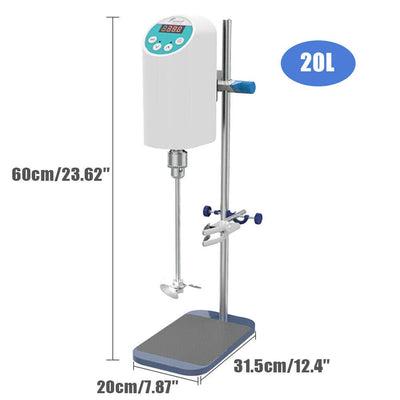 YUEWO Lab Digital Overhead Rührer Elektromixer Überlastschutz Elektromixer Rührer Rührlabormixer Ind